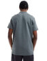 Calvin Klein Jeans badge logo waffle t-shirt in charcoal grey