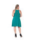 Women's Plus Size Lace Trim Sleeveless Midi Dress
