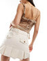 Фото #4 товара Reclaimed Vintage pleated denim western mini skirt