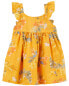 Фото #2 товара Baby Floral Print Seersucker Babydoll Dress 12M