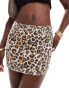 Фото #5 товара Bershka mini skirt in leopard print