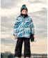 Фото #2 товара Toddler Boys Two Piece Snowsuit Printed Glaciers And Black - Toddler|Child