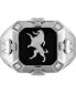 ფოტო #1 პროდუქტის Men's Crest of Bohemia Diamond (1/20 ct. t.w.) Ring in Sterling Silver