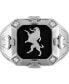 Фото #1 товара Men's Crest of Bohemia Diamond (1/20 ct. t.w.) Ring in Sterling Silver