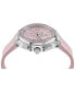 Unisex Chronograph Pink Silicone Strap Watch 42mm
