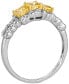 Couture® Sunny Yellow Diamond (3/4 ct. t.w.) & Vanilla Diamond (1/5 ct. t.w.) Tiara Ring in 14k Two-Tone Gold