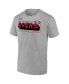 Фото #2 товара Men's Heather Gray San Francisco 49ers 2023 NFC Champions Two-Sided Roster Big and Tall T-shirt