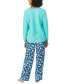 ფოტო #2 პროდუქტის Women's 2-Pc. Fleece Long-Sleeve Printed Pajamas Set