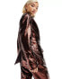 Фото #8 товара Labelrail x Dyspnea sequin oversized blazer co-ord in bronze