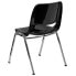 Фото #2 товара Hercules Series 661 Lb. Capacity Black Ergonomic Shell Stack Chair With Chrome Frame And 16'' Seat Height