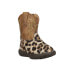 Roper Glitter Leopard Round Toe Cowboy Toddler Girls Brown Casual Boots 09-016-