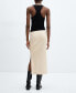 ფოტო #2 პროდუქტის Women's Slit Knitted Skirt