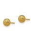 ფოტო #3 პროდუქტის Stainless Steel Polished Laser cut Yellow plated Ball Earrings