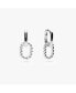 Double Hoop Earrings - Ash Double Silver
