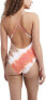 BCBGeneration 281384 Women's One Piece Swimsuit Adjustable Straps, Coral, Large