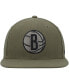 Фото #4 товара Men's Olive Brooklyn Nets Ballpark Camo Captain Snapback Hat