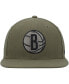 ფოტო #4 პროდუქტის Men's Olive Brooklyn Nets Ballpark Camo Captain Snapback Hat