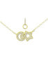 Фото #1 товара Giani Bernini cubic Zirconia Moon & Star Pendant Necklace, 16" + 2" extender, Created for Macy's