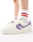 Levi's Swift suede trainers with in off white and purple