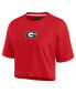ფოტო #3 პროდუქტის Women's Red Georgia Bulldogs Super Soft Boxy Cropped T-shirt