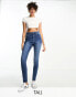 DTT Tall Erin hourglass sculpt skinny jeans in mid wash blue