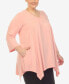 ფოტო #4 პროდუქტის Plus Size Empire Cut V-neck Tunic Top