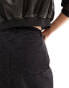 Фото #5 товара Pieces Tall front split denim midi skirt in washed black