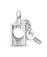 ფოტო #3 პროდუქტის Sterling Silver Padlock Heart Key Charm