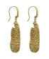 ფოტო #1 პროდუქტის by 1928 14 K Gold Dipped Sculptured Drop Earring Embellished with Crystals