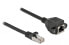 Фото #1 товара Delock Network Extension Cable S/FTP RJ45 plug to RJ45 jack Cat.6A 50 cm black - 0.5 m - Cat6a - S/FTP (S-STP) - RJ-45 - RJ-45