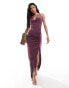 Фото #1 товара ASOS DESIGN cowl neck maxi dress with bead detail in dusty pink