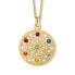 Фото #1 товара Stylový náhrdelník s krystaly Chakra Flower 30091.MLT.G
