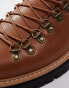 ASOS DESIGN chunky lace up hiker shoes in tan Бежевый, 48 - фото #3