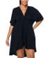 Фото #1 товара Plus Size Paraiso Twist Cover Up Dress