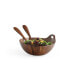 Фото #4 товара Portables Wood Salad Bowl with Servers 3 Piece Set