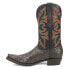 Фото #3 товара Dingo Outlaw Ostrich Print Snip Toe Cowboy Mens Black Casual Boots DI115-001