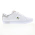 Фото #2 товара Lacoste Powercourt 124 2 SMA Mens White Leather Lifestyle Sneakers Shoes