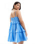 Forever New tiered swing mini dress in baby blue