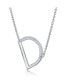Фото #1 товара Sterling Silver Sideways Initial Necklace