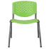Hercules Series 880 Lb. Capacity Green Plastic Stack Chair With Titanium Frame