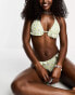 Фото #4 товара Reclaimed Vintage triangle bikini top with ruffles in yellow ditsy floral