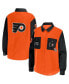 Фото #1 товара Свитшот и толстовка женские WEAR by Erin Andrews Orange, Black Philadelphia Flyers Colorblock Button-Up Shirt Jacket