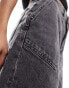 Фото #10 товара ONLY Carrie high waisted wide leg carpenter jeans in washed grey