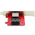 Фото #3 товара StarTech.com Mini-SAS Adapter - Dual SFF-8643 to SFF-8644 - with Full and Low-Profile Brackets - 12Gbps - Mini SAS - Mini-SAS HD - Red - CE - FCC - TAA - REACH - 120 mm - 74 mm