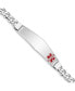 Sterling Silver Rhodium-plated Medical ID Curb Link Bracelet