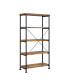 Wadsworth Industrial Four-shelf Bookcase