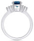 ფოტო #3 პროდუქტის London Blue Topaz and Diamond Ring (2-1/2 ct.t.w and 1/10 ct.t.w) 14K White Gold