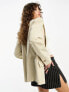 Bershka oversized blazer in sand