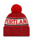 Men's Red Portland Trail Blazers Sport Cuffed Knit Hat with Pom