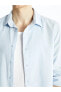 Фото #7 товара LCW Casual Regular Fit Uzun Kollu Keten Karışımlı Erkek Gömlek